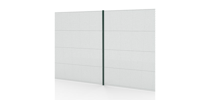 Steel Two-Way Strainer Post Kit with green mesh