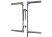 Half-height self-closing gate featuring a durable key clamp design, ideal for safety and accessibility in various environments.