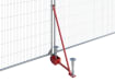 SemPerFix Stabilising System for Temporary Fencing attached between two temporary fencing panels 