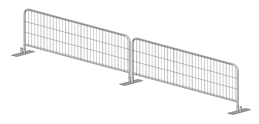3.5m Smartweld Pedestrian Mesh Crowd Control Barrier 100 Package Deal 