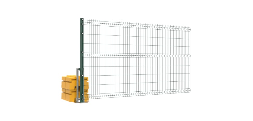 Green 1.8m High RapidShield® V Mesh Intermediate Fencing Kit 
