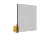 2.4m high galvanised steel 358 mesh intermediate fencing kit with assembly components, designed for hire use.