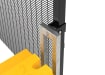 2.4m high RapidShield® 358 mesh intermediate fencing kit, showcasing sturdy panels and secure fittings, ideal for temporary site protection.