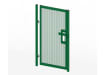 Robust 358 prison mesh single leaf gate kit, measuring 1.8m in height and 1.5m in width, designed for security applications.