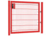 A Red 1.2m x 1.2m 868 Twin Mesh Apollo Single Leaf Security Gate with Digital Lock