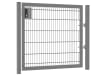 A Grey Apollo 1.2m High by 1.2m Wide 868 Twin Mesh Pedestrian Gate with Key Lock