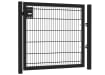 1.2m High by 1.2m Wide Apollo 868 Twin Mesh Single Leaf Gate in Black with Slider kit