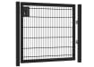 A 1.2m High by 1.2m Wide Single Leaf 868 Twin Mesh Apollo Security Gate in Black with Latch and Key Lock