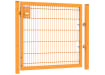 An Apollo 1.2m High by 1.2m Wide Single Leaf 868 Twin Mesh Gate with Slider Kit - Yellow Powder Coated Finish