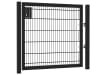 An 868 Twin Mesh Apollo Single Leaf Gate in Black - 1.2m High by 1.2m Wide with Key Lock