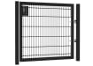 A Black Apollo 1.2m High by 1.2m Wide 868 Twin Mesh Single Leaf Gate with Digital Key Pad Lock