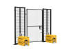 Durable RapidShield® single leaf gate kit designed for temporary fencing, measuring 2.4m high by 1.2m wide, ideal for construction and event sites.