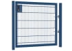 A Blue 1.2m High by 2.0m Wide Apollo 868 Twin Mesh Gate with Key Lock