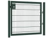 An Apollo 1.2m High by 2.0m Wide 868 Twin Mesh Single Leaf Gate in Green with Sliding latch