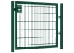 An Apollo 1.2m High by 2.0m Wide 868 Twin Mesh Single Leaf Gate in Green with Sliding latch