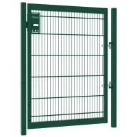 An Apollo 1.2m High by 2.0m Wide 868 Twin Mesh Single Leaf Gate in Green with Sliding latch