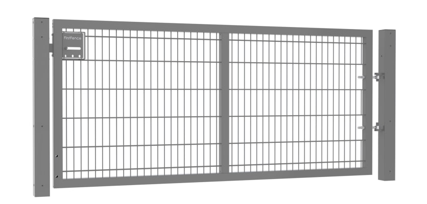 An Apollo 1.2m High by 2.5m Wide 868 Twin Mesh Single Leaf Security Gate with Slider 