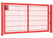 A Red 1.2m x 2.5m 868 Twin Mesh Apollo Single Leaf Security Gate with Digital Lock