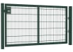 An Apollo 1.2m High by 2.5m Wide 868 Twin Mesh Single Leaf Gate in Green with Sliding latch