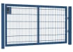 A Blue 1.2m High by 2.5m Wide Apollo 868 Twin Mesh Gate with Key Lock
