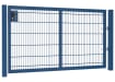A Blue 1.2m High by 2.5m Wide Apollo 868 Twin Mesh Gate with Key Lock