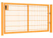 A Yellow 1.2m High by 2.5m Wide Apollo 868 Twin Mesh Gate with Key Lock