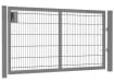 A Grey Apollo 1.2m High by 2.5m Wide 868 Twin Mesh Pedestrian Gate with Key Lock