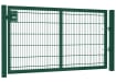 An Apollo 1.2m High by 2.5m Wide 868 Twin Mesh Single Leaf Gate in Green with Sliding latch