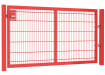 Apollo 1.2m High by 2.5m Wide Single Leaf Security Gate with Sliding Latch - 868 Twin Mesh with Red Powder Coated Finish
