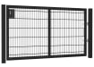 A Black Apollo 1.2m High by 2.0m Wide 868 Twin Mesh Single Leaf Gate with Digital Key Pad Lock