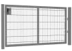 1.2m High by 2.5m Wide Apollo 868 Twin Mesh Single Leaf Gate in Grey with Latch and Key Lock