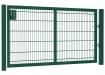 An Apollo 1.2m High by 2.5m Wide Green 868 Twin Mesh Gate with Digital keypad lock