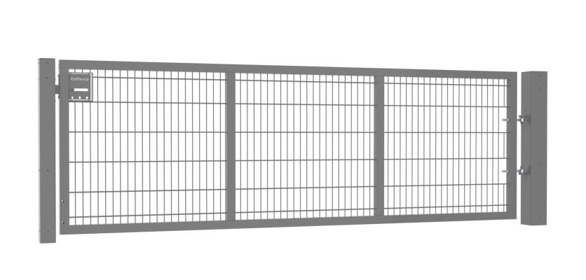 An Apollo 1.2m High by 3.0m Wide 868 Twin Mesh Single Leaf Security Gate with Slider 