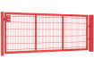Apollo 1.2m High by 3.0m Wide Single Leaf Security Gate with Sliding Latch - 868 Twin Mesh with Red Powder Coated Finish