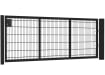 An 868 Twin Mesh Apollo Single Leaf Gate in Black - 1.2m High by 3.0m Wide with Key Lock
