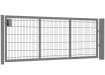A Grey Apollo 1.2m High by 3.5m Wide Single Leaf 868 Twin Mesh gate with Digital Lock