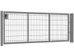 A Grey Apollo 1.2m High by 3.5m Wide 868 Twin Mesh Pedestrian Gate with Key Lock