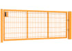A Yellow 1.2m by 3.5m Apollo Single Leaf 868 Mesh Security Gate with Digital Lock