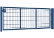 A 1.2m High by 3.5m Wide 868 Twin Mesh Apollo Single Leaf Gate in Blue with Sliding Latch