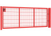A 1.2m x 3.5m single leaf 868 Twin Mesh Apollo Gate with Key Lock - Red Finish