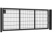 A 1.2m High by 3.5m Wide Single Leaf 868 Twin Mesh Apollo Security Gate in Black with Latch and Key Lock