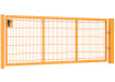 A Yellow 1.2m High by 3.5m Wide Apollo 868 Twin Mesh Gate with Key Lock