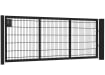 A Black Apollo 1.2m High by 3.5m Wide 868 Twin Mesh Single Leaf Gate with Digital Key Pad Lock