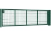 An Apollo 1.2m High by 4.0m Wide Green 868 Twin Mesh Gate with Digital keypad lock