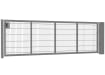 A Grey Apollo 1.2m High by 4.0m Wide 868 Twin Mesh Pedestrian Gate with Key Lock