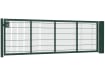 An Apollo 1.2m High by 4.0m Wide 868 Twin Mesh Single Leaf Gate in Green with Sliding latch