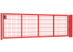 A 1.2m x 4.0m single leaf 868 Twin Mesh Apollo Gate with Key Lock - Red Finish