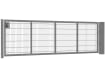 A Red 1.2m High by 4.0m Wide Apollo Twin Mesh Single Leaf Gate with Latch and Key Lock
