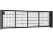 A Black Apollo 1.2m High by 4.0m Wide 868 Twin Mesh Single Leaf Gate with Digital Key Pad Lock