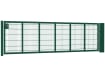 An Apollo 0.9m High by 5.0m Wide Green 868 Twin Mesh Gate with Digital keypad lock